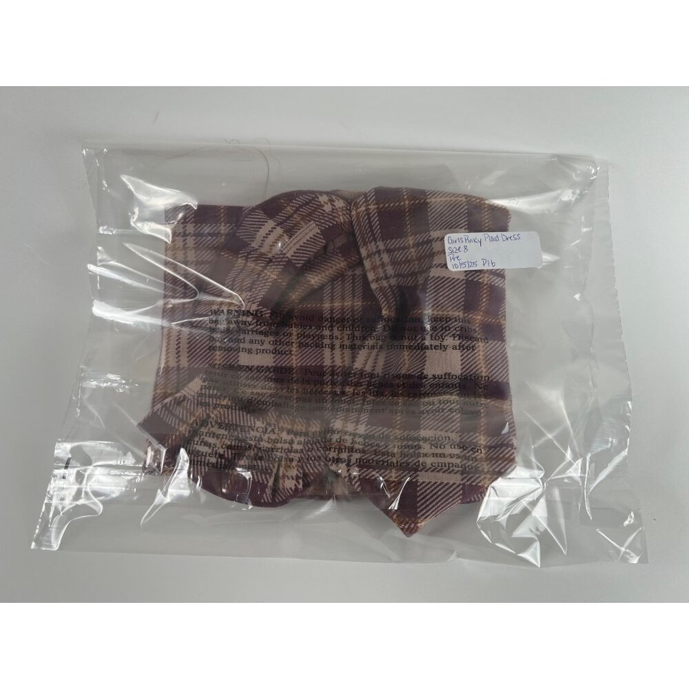 Pinky Plaid Flutter Dress - Picture 8 of 8